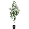 Planta Artificial Olivo 122 cm con hojas realistas y tronco robusto, ideal para decoración de interiores y grandes espacios.