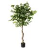 Planta Artificial Ficus 180 cm con hojas realistas y tronco robusto, ideal para decoración de interiores y grandes espacios. Kactus Republic.