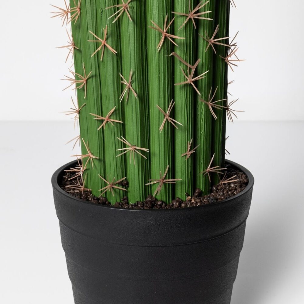 Planta artificial cactus Euphorbia 2 ramas 148 cm, diseño escultural y realista con detalles naturales, ideal para decoración de interiores y exteriores protegidos.